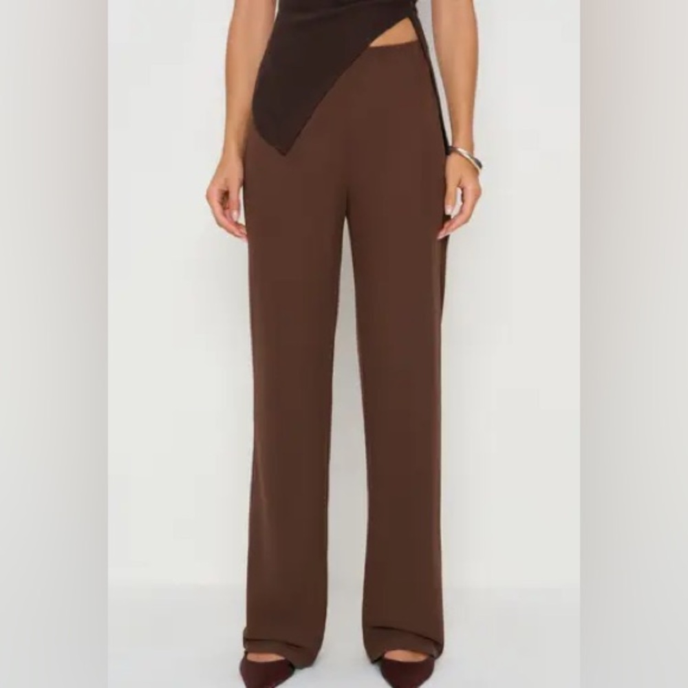 Reformation Gale Bias Cut High Waist Pants - Cafe - Size 6